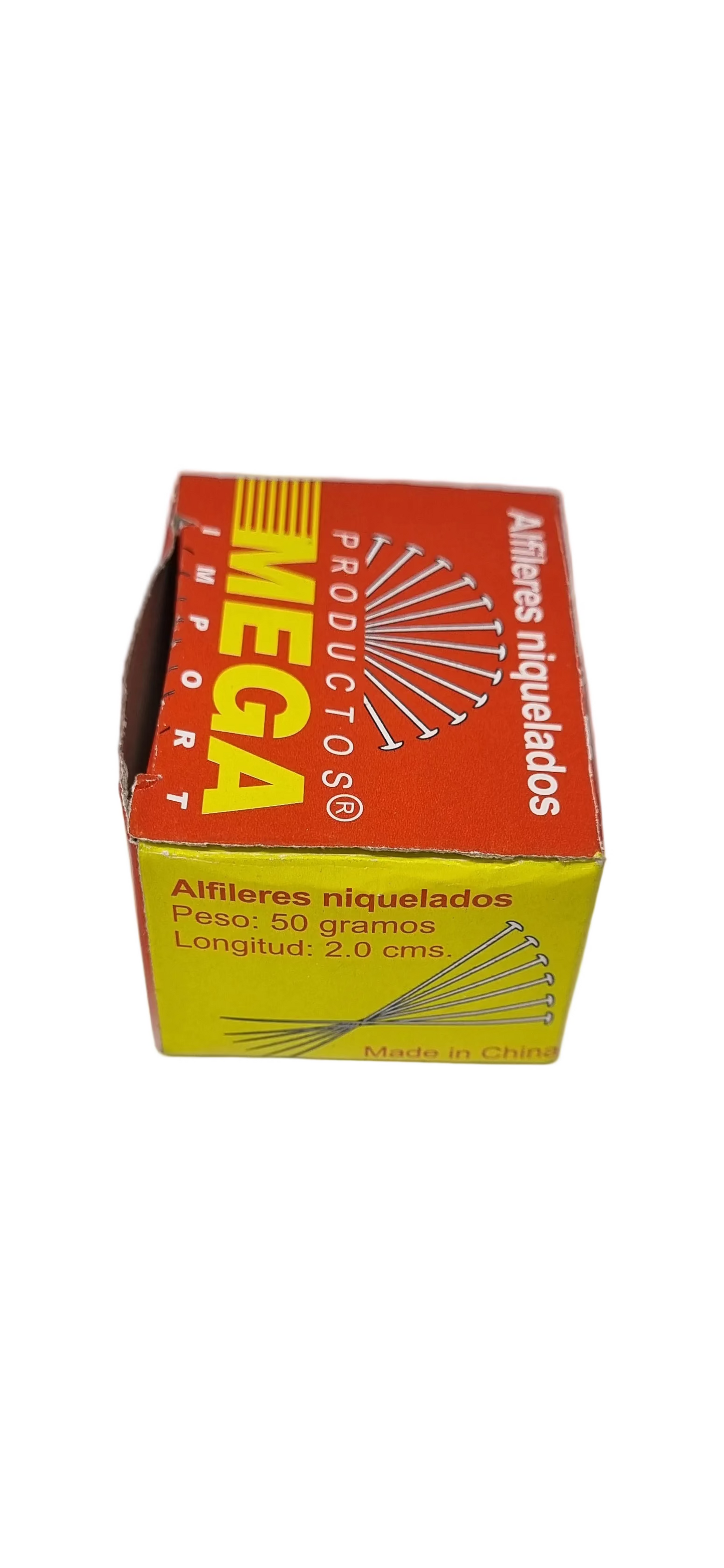 Alfileres Niquelados Cortos 2.0cm (50 gramos)