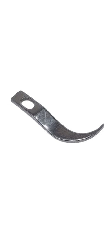 ASTRA STORE short/low needle plate retainer for two-needle sewing machines, made of silver metal.