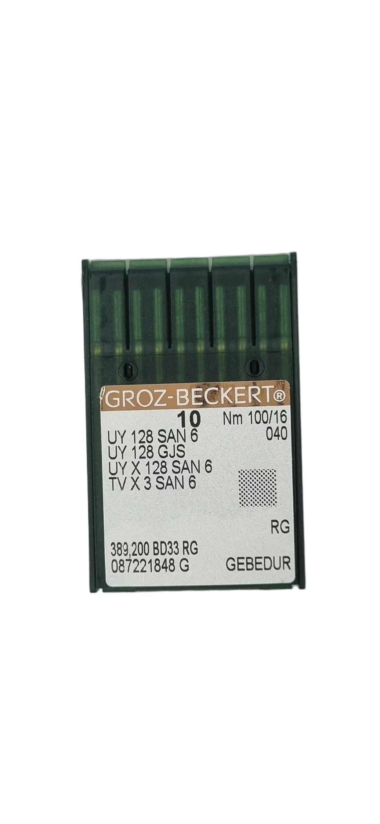 Agujas Cerradora Corta Titanio Groz-Beckert #100 (149x3 / UY128)