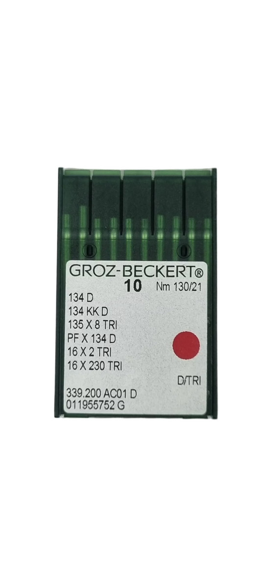 Agujas Cubo Grueso 3 Filos Groz-Beckert #130/21 (134D)