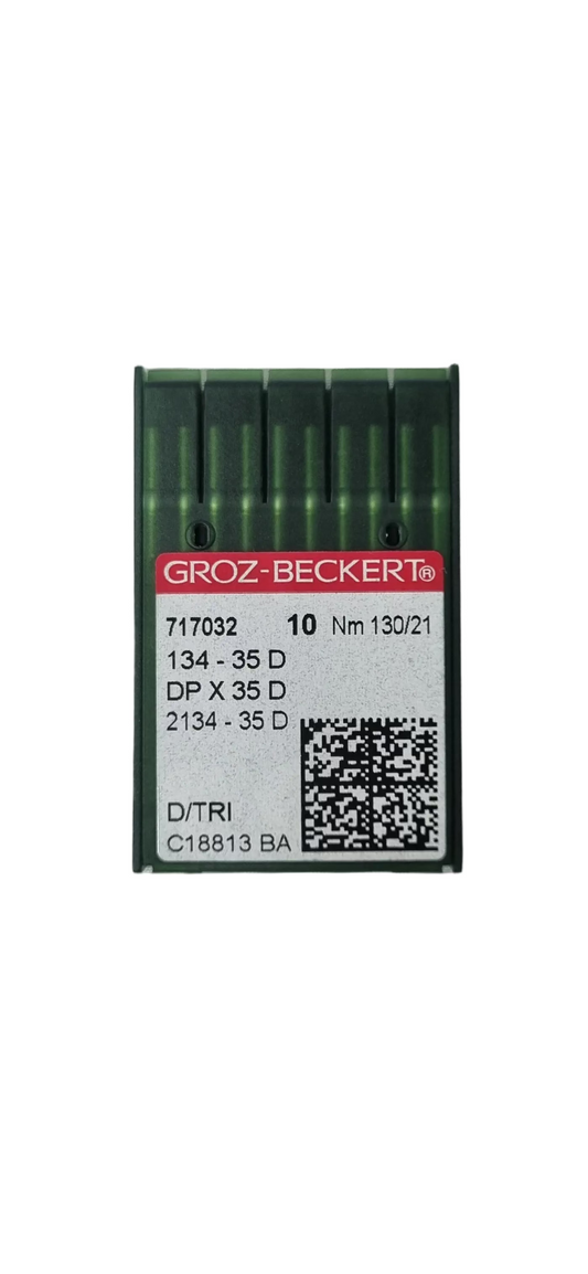 Agujas Cubo Grueso 3 Filos Larga Groz-Beckert #130 (134-35D)