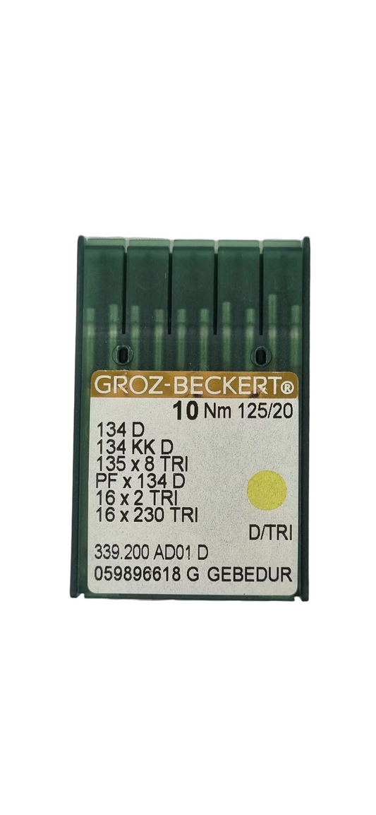 Agujas Cubo Grueso 3 Filos Corta Titanio Groz-Beckert #125 (134D)