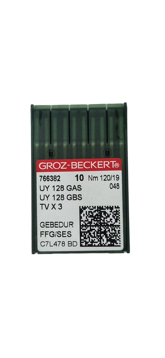 Agujas Cerradora Corta Titanio Groz-Beckert #120 (149x3 / UY128)