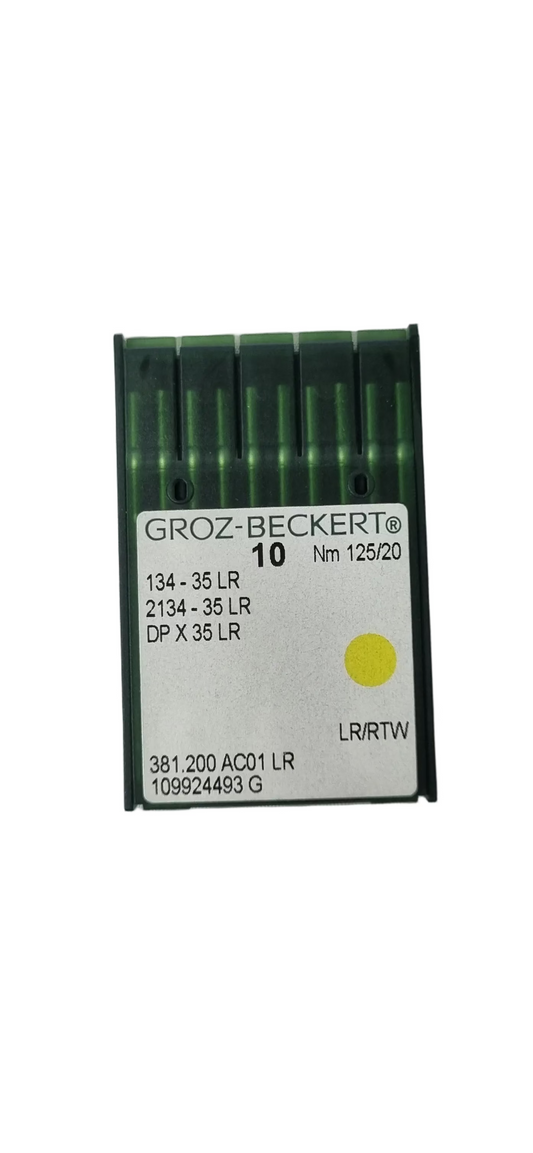 Agujas Cubo Grueso Larga 2 Filos Groz-Beckert #125 (134-35 LR)