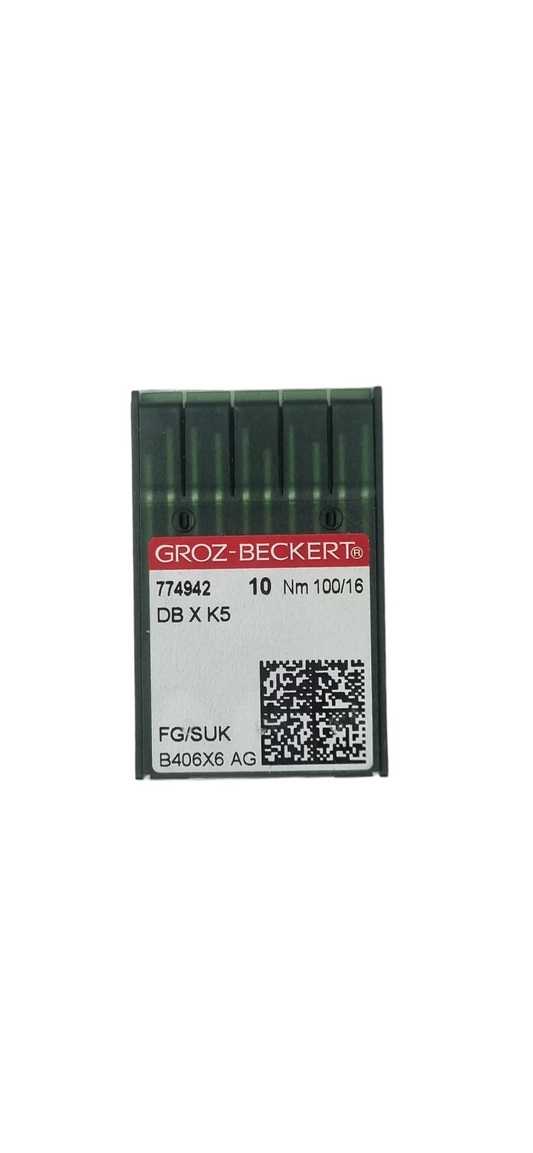 Agujas Bordadora Industrial Groz-Beckert #100/16 (DBxK5)