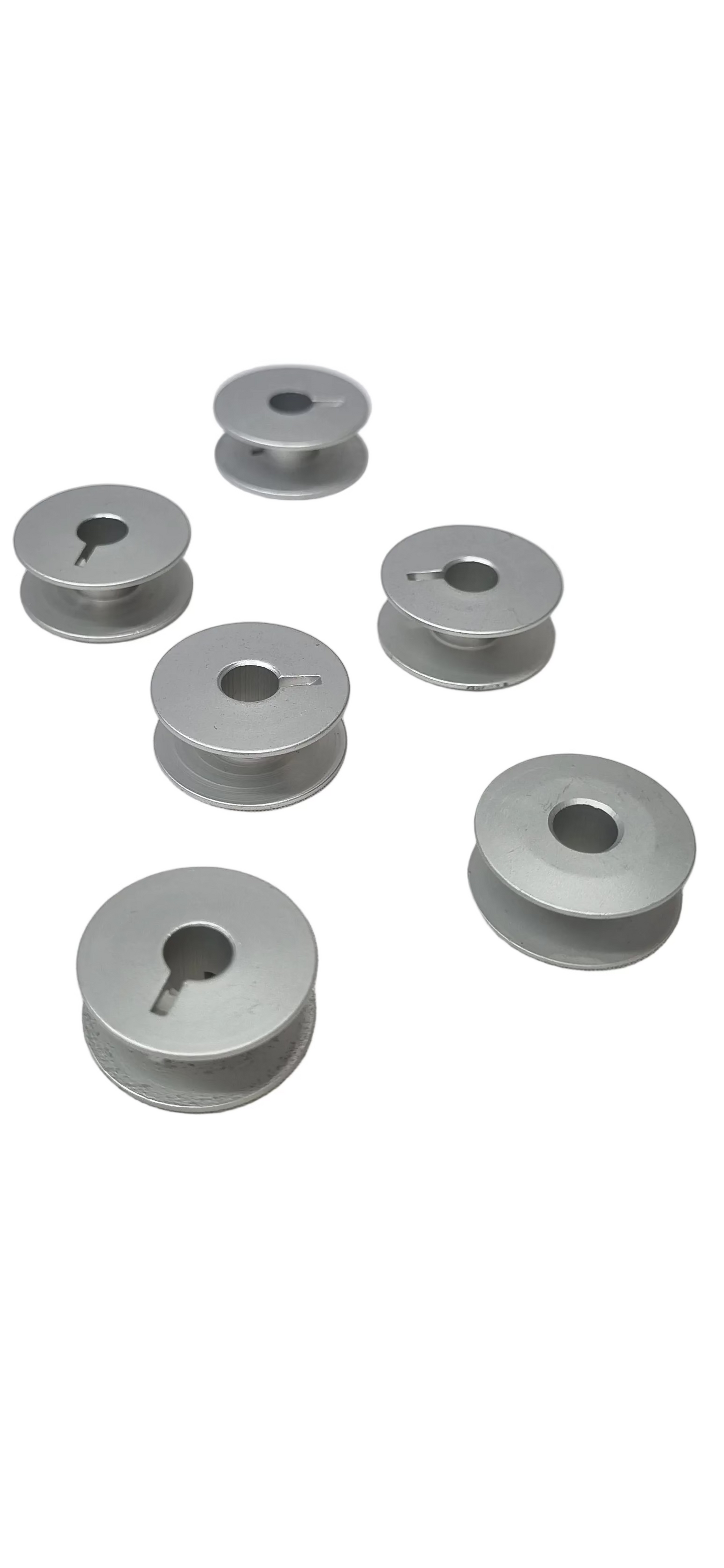 Carretel Máquina Plana Aluminio Original Con Ranura Unidad