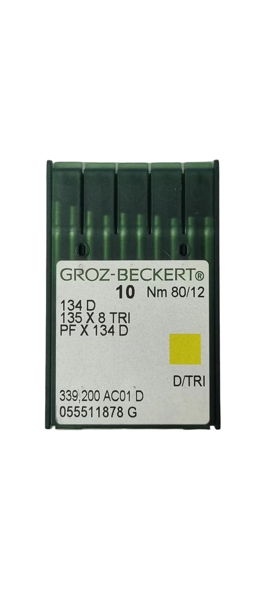 Agujas Cubo Grueso 3 Filos Groz-Beckert #80/12 (134D)