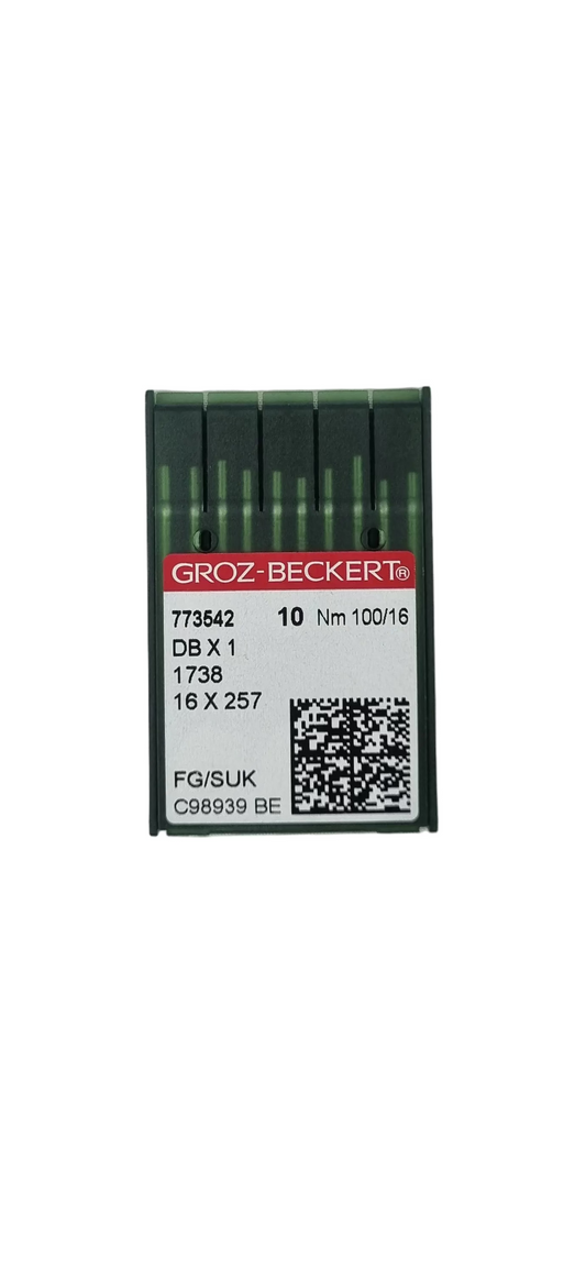 Agujas Industriales Groz-Beckert Cubo Delgado #100/16