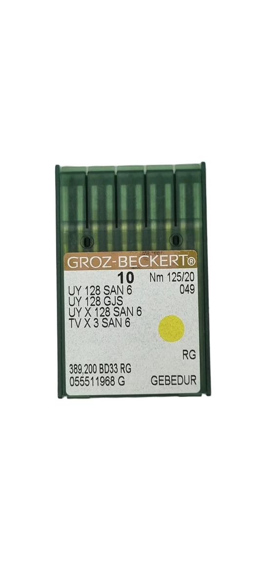 Agujas Cerradora Corta Titanio Groz-Beckert #125 (149x3 / UY128)