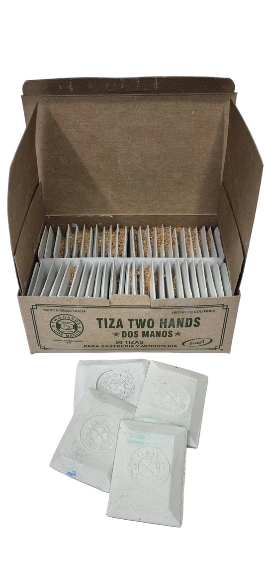Tizas "Dos Manos" Blancas (Caja x 50 Unidades)