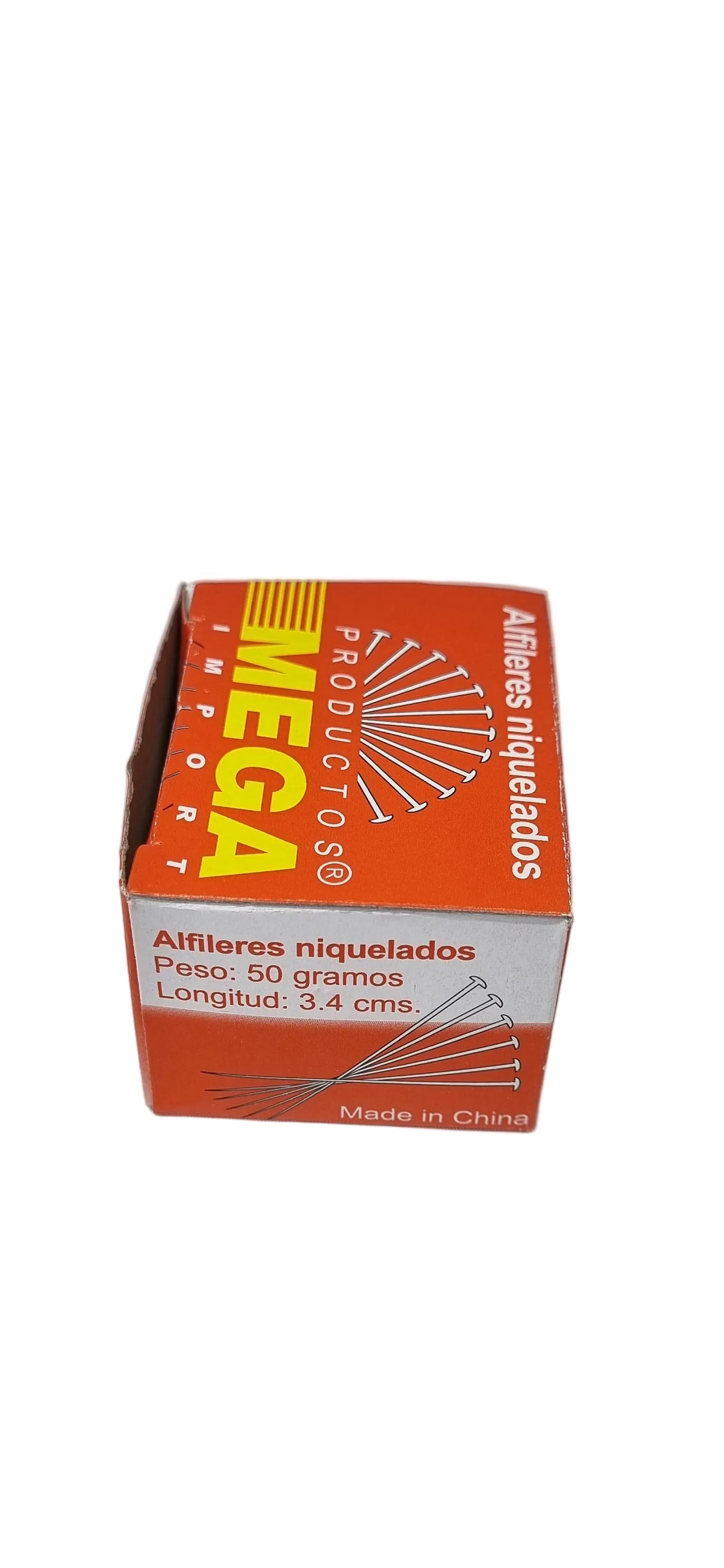 Alfileres Niquelados Largos 3.4cm (50 gramos)