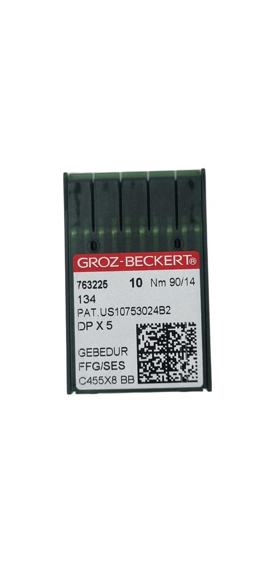 Agujas Cubo Grueso Titanio Groz-Beckert #90 (134 / DPx5)