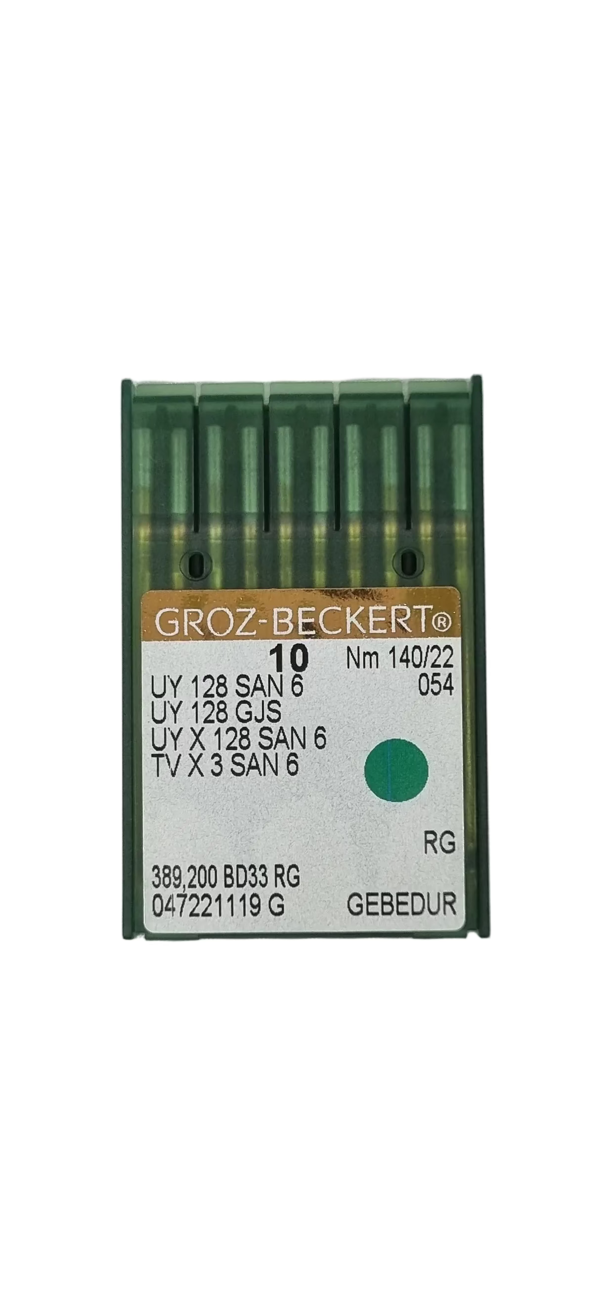 Agujas Cerradora Corta Titanio Groz-Beckert #140 (149x3 / UY128)