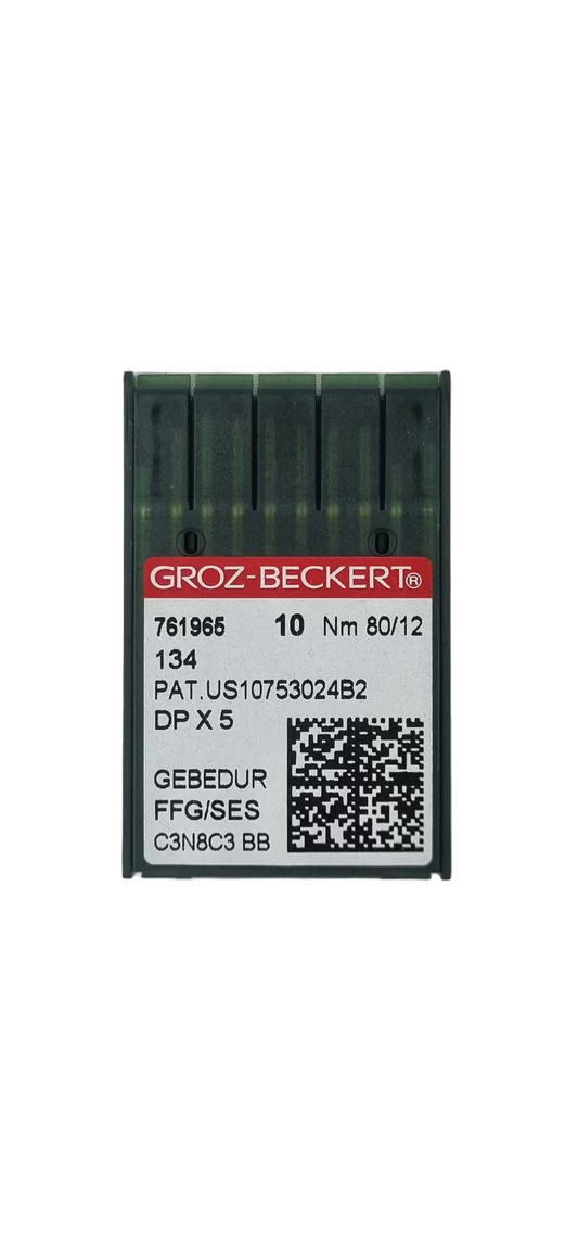 Agujas Cubo Grueso Titanio Groz-Beckert #80 (134 / DPx5)