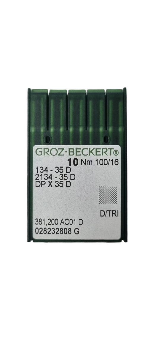 Agujas Cubo Grueso 3 Filos Larga Groz-Beckert #100 (134-35D)