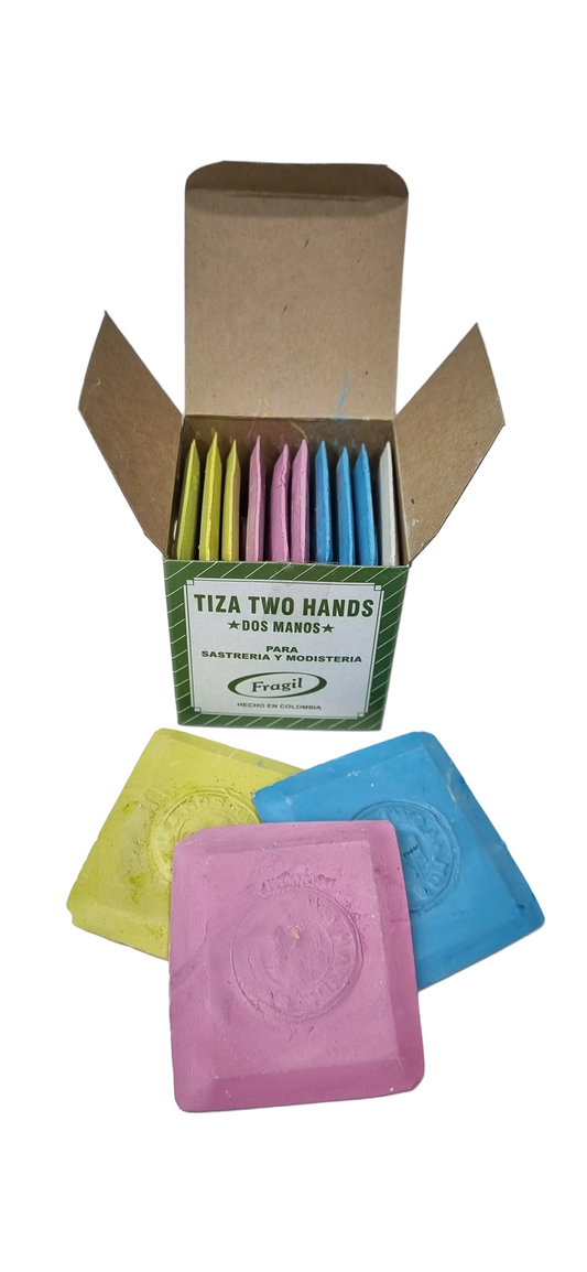 Tizas "Dos Manos" a Color (Caja x 10 Unidades)