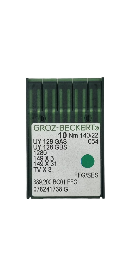 Agujas Cerradora Corta Groz-Beckert #140 (149x3 / UY128)