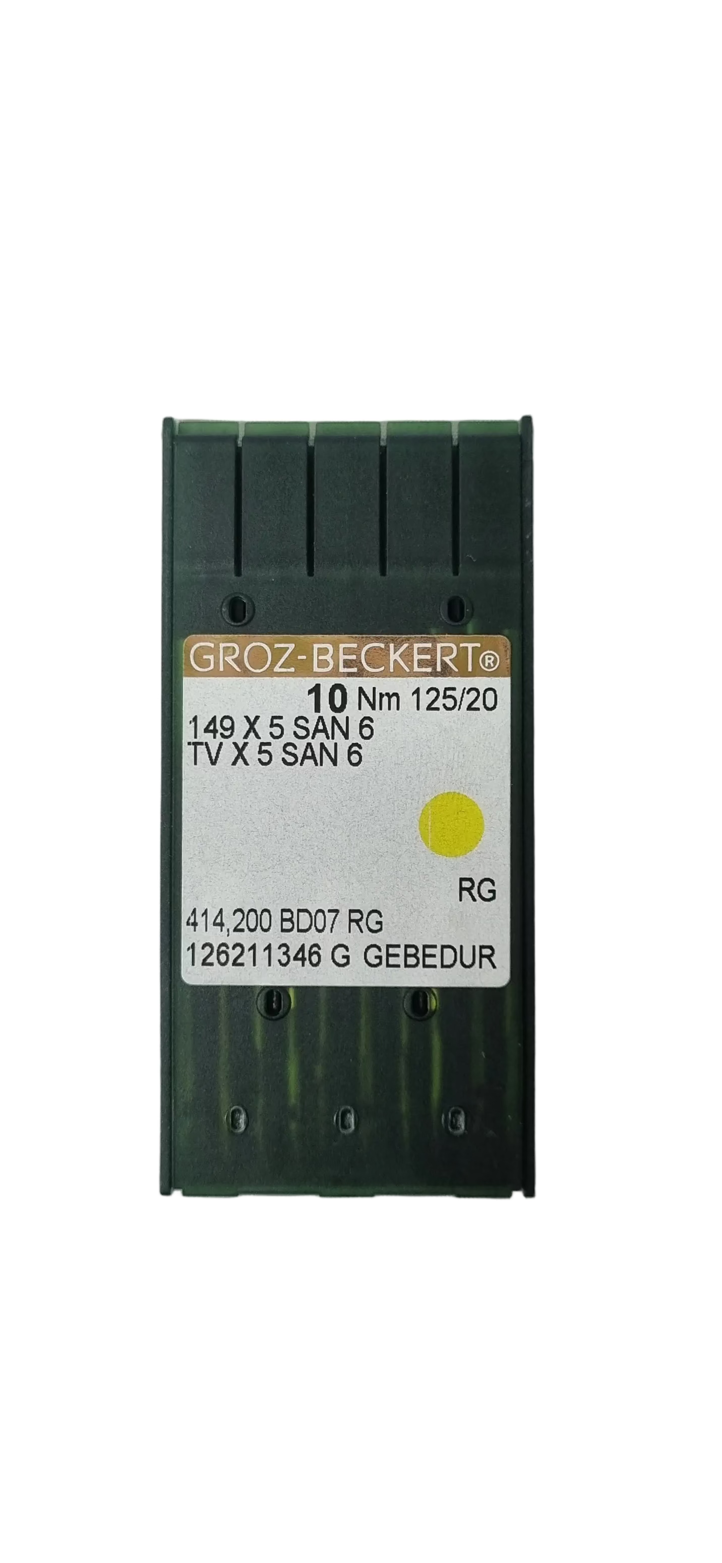 Agujas Cerradora Larga Titanio Groz-Beckert #125 (149x5 / TVx5)