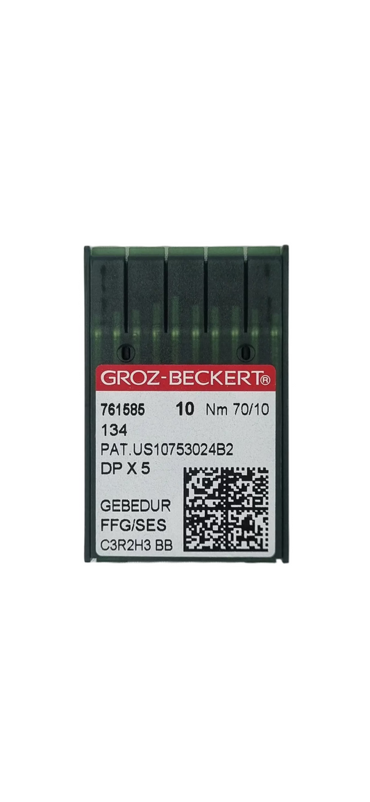 Agujas Cubo Grueso Titanio Groz-Beckert #70 (134 / DPx5)